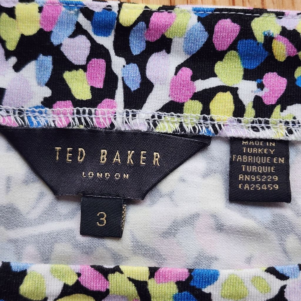 TED BAKER Normma Half Sleeve Fleck Tee M Multi-color - Picture 7 of 8
